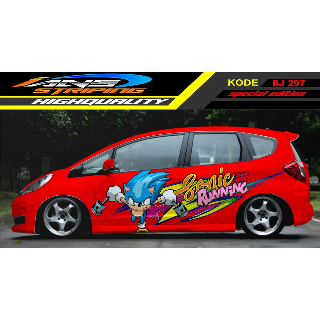 STIKER MOBIL HONDA JAZZ / DECAL STICKER HONDA JAZZ,BRIO, AGYA, AYLA,YARIS,SIGRA / STIKER MOBIL