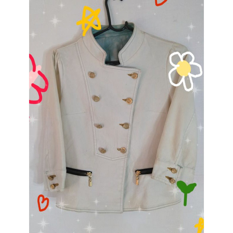 thrift preloved blazer jaket luaran putih