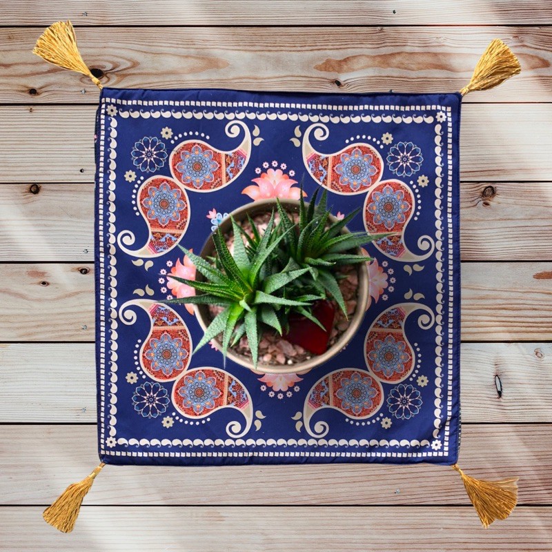 PLACEMAT Taplak Meja Kecil 40x40 cm Motif Marocco Turkish untuk Dekorasi - Pusat Kado Murah