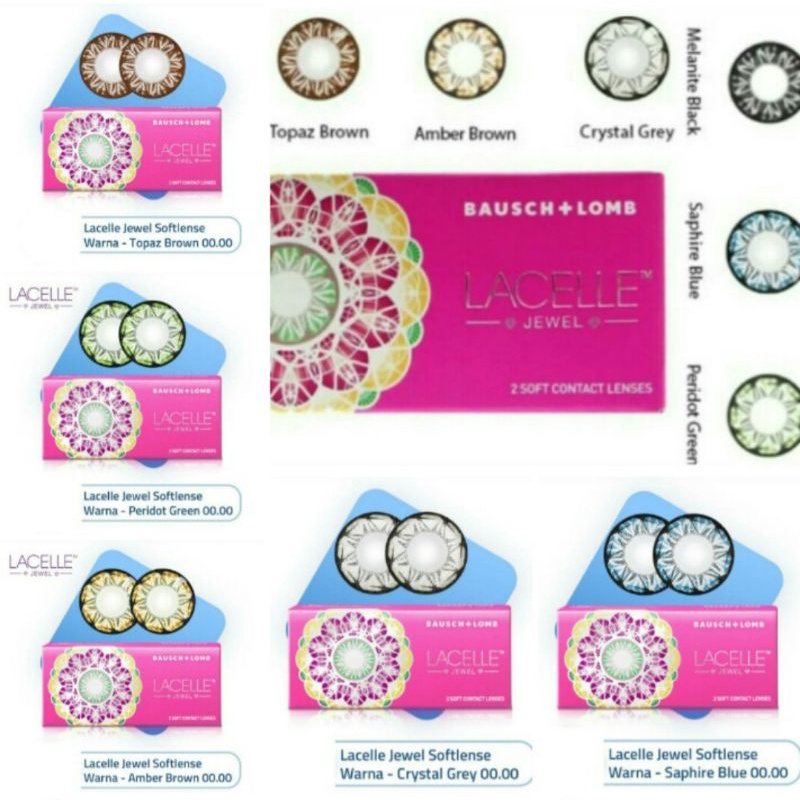 Softlens warna bausch and lomb color Lacelle by jewel original