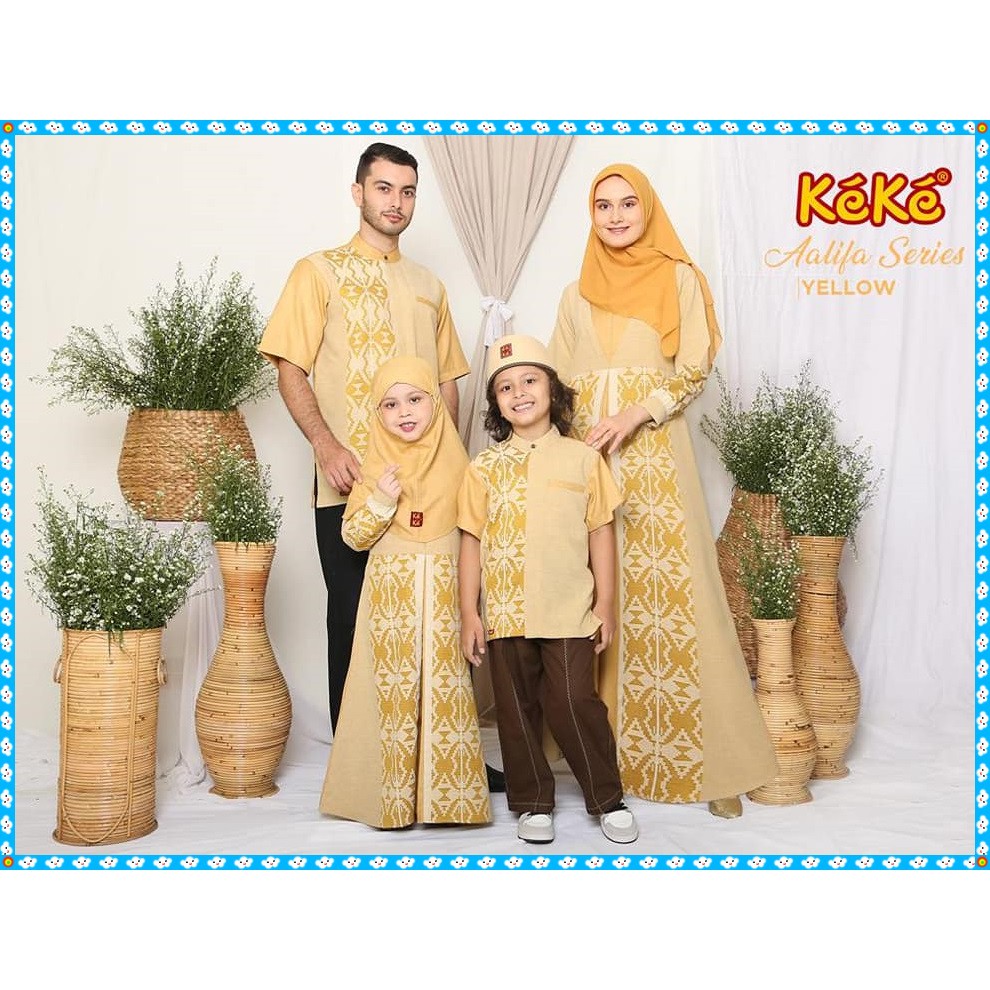 Sarimbit keluarga muslim  2021 lebaran keke aalifa famili busana muslim