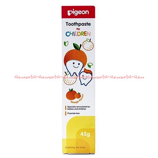 Pigeon Toothpaste For Children Odol Anak Pasta Gigi Anak Orange Flavour 45g