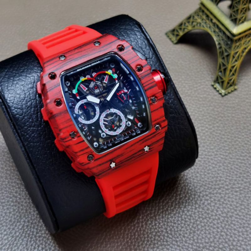 Jam Tangan Pria Richard Mile RM 2400 Premium Crono Tanggal Aktif - Free Box Batre Cadangan Original