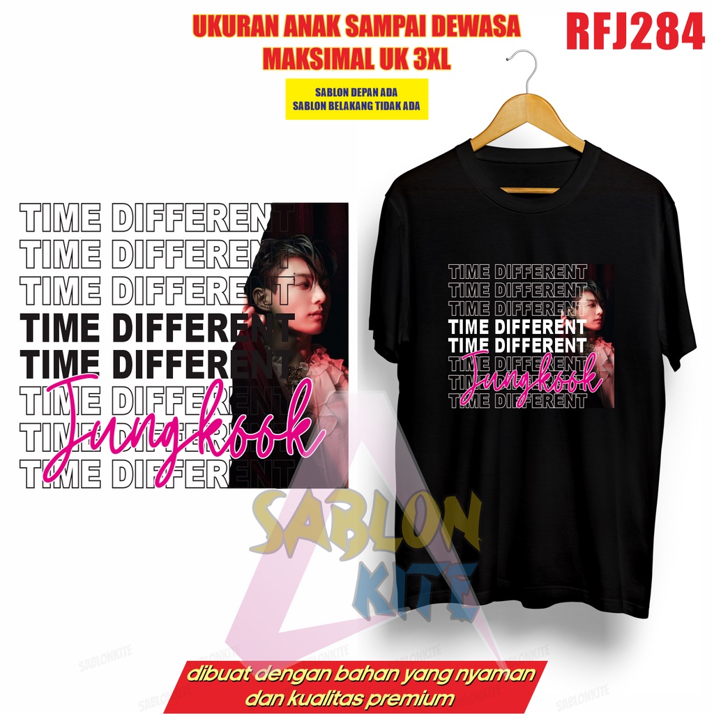 MURAH!!! KAOS JK JUNGKOOK TIME DIFFERENT RFJ284