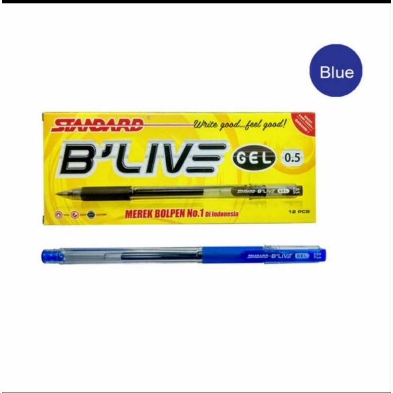 

STANDARD PEN BLIVE 0.5 GEL ISI 12 PCS - HITAM