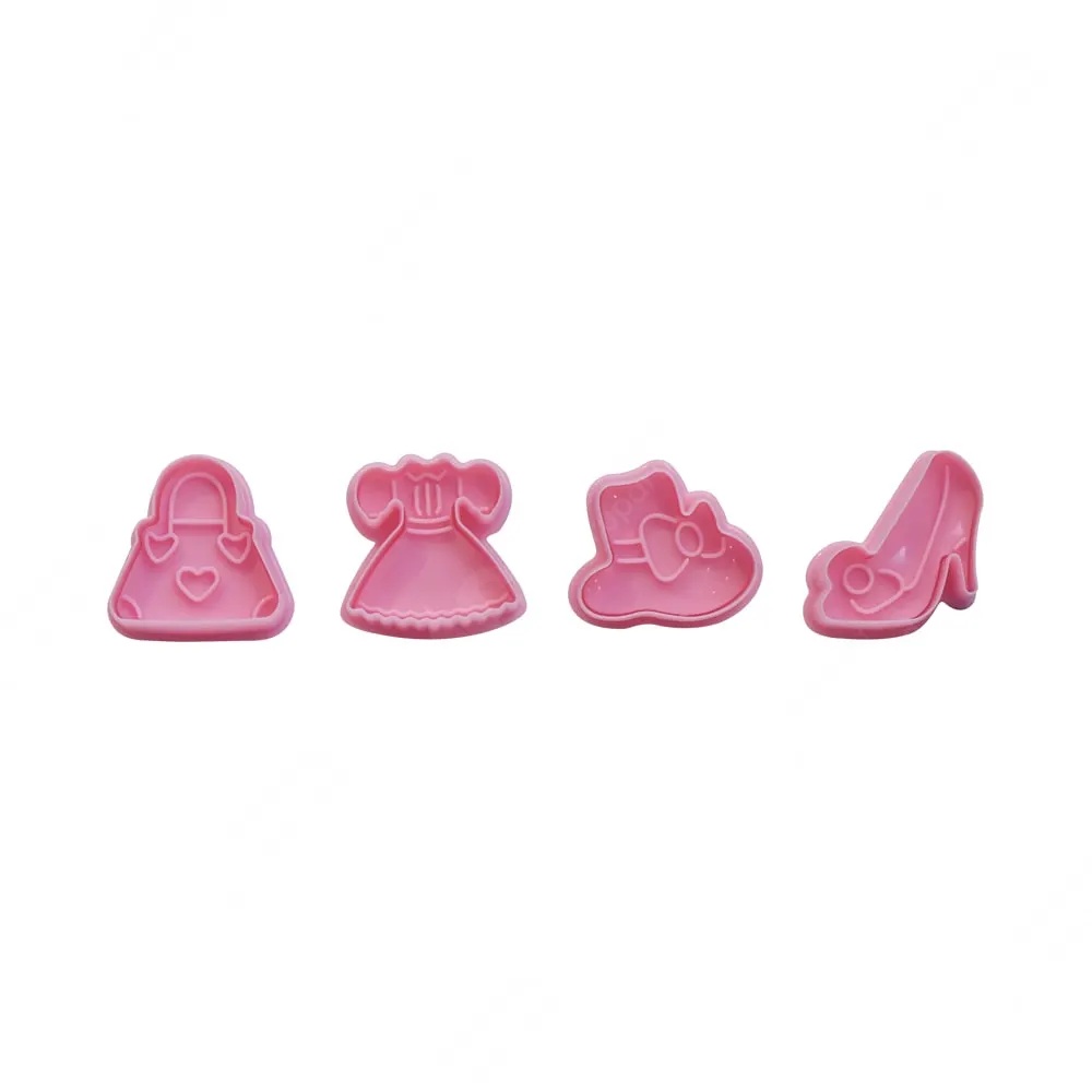 ACE Cooking Color Set 4 Pcs Cetakan Kue Mini Girly - Pink SKU 10158025