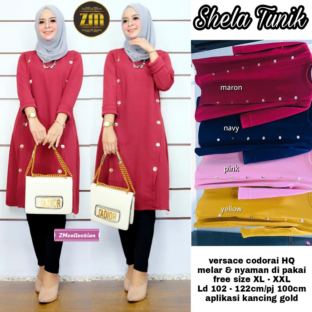 Pakaian Wanita SHELA TUNIK by ZM Fashion HQ