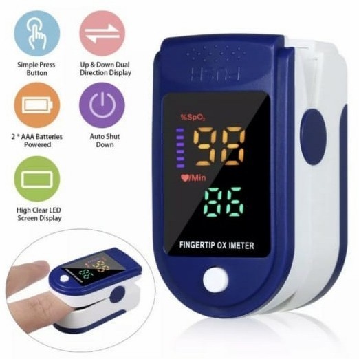 LK87 - LK88 LED 4 Warna Oximeter Oxymeter Pulse Oksigen Darah Jantung Saturasi Tes