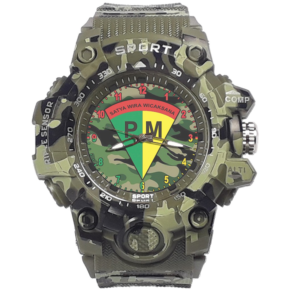 {Istimewa} Jam Tangan PM - POLISI MILITER 1 Hijau Army Water Resistant