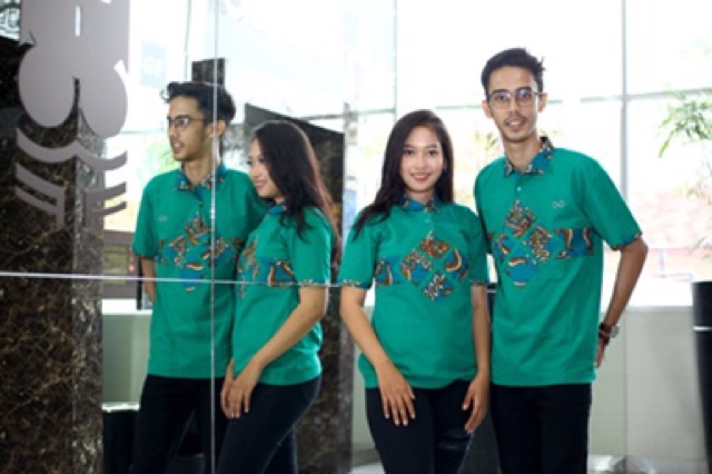 Loyal Kaos Polo Batik Hijau Tosca Modern Pria M L XL XXL