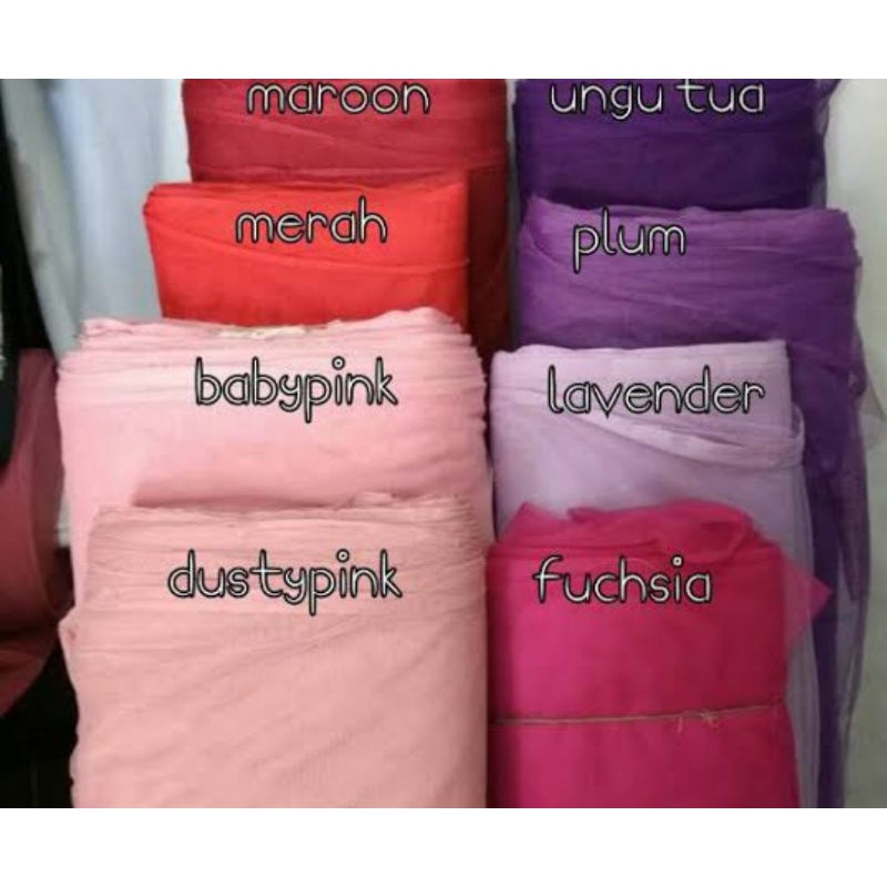 KAIN SOFT TULLE (HARGA PER SETENGAH METER)