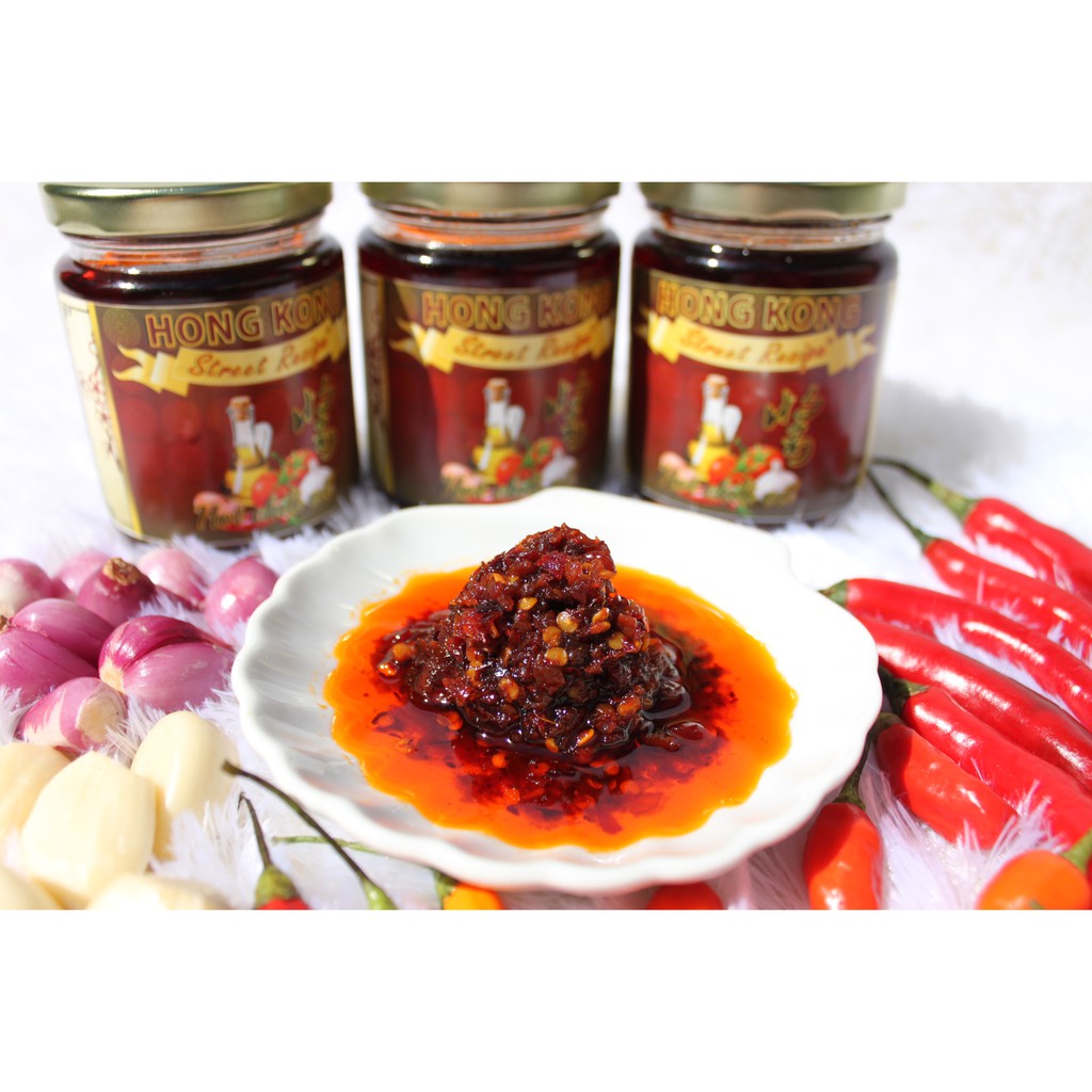 

02 premium hot chili oil sambal cabe saos saus pedas dimsum chili oil ebi scallop bumbu dapur