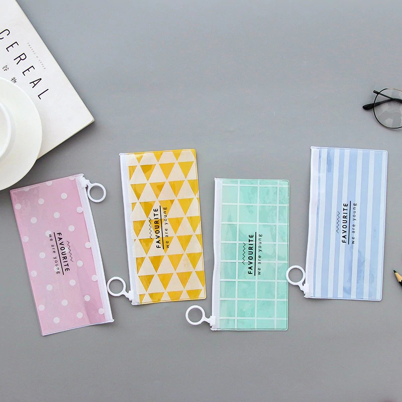 

INDORETAIL | 1 Pcs Hot Sale Pencil Case untuk Siswa Tahan Air PVC Zipper Sekolah Tas Kosmetik