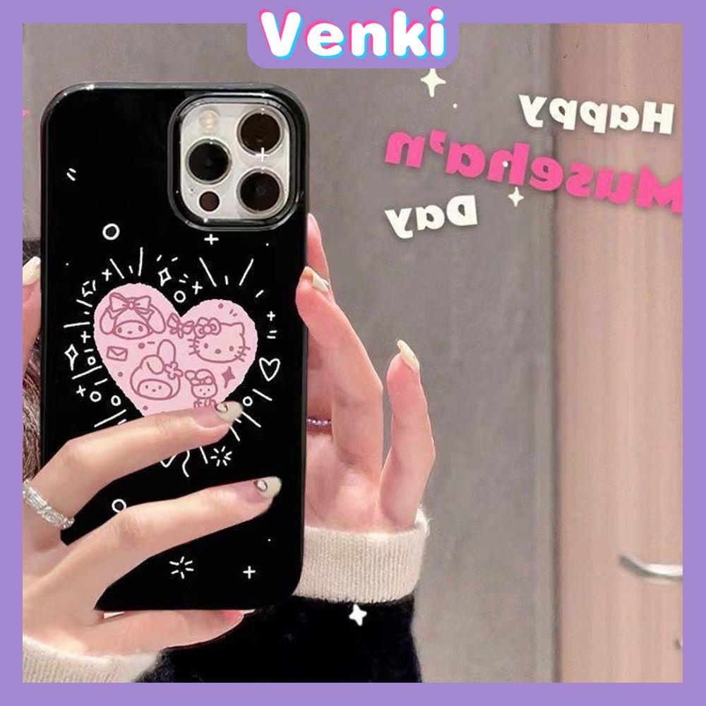 iPhone Case Silicone Soft Case Black Candy Case Big Hole Camera Protection Shockproof Pink Heart Cartoon Cute Style For iPhone 13 Pro Max iPhone 12 Pro Max iPhone 11 iPhone 7  Plus