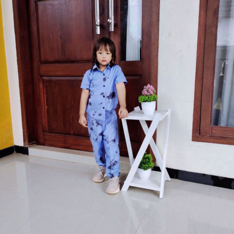 Setelan Tie Dye Anak Lengan Panjang dan Pendek || One Set Tie Dye Anak Perempuan || Setelan Rayon An