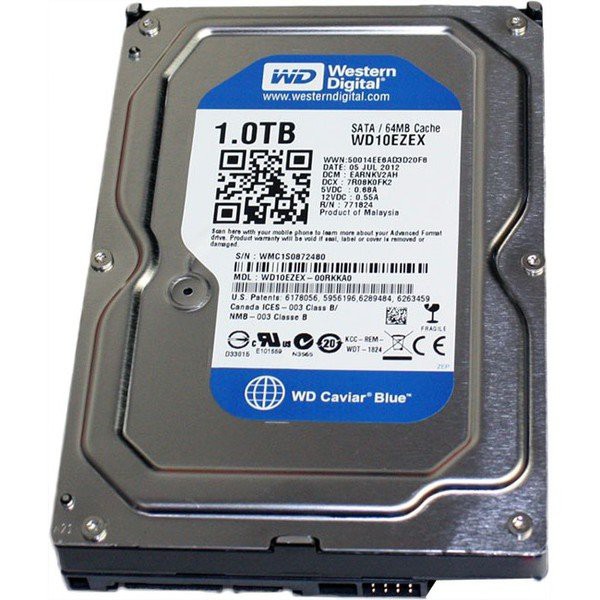 Harddisk WDC 1TB SATA3 64MB - Blue - WD10EZEX - Garansi 2 Th