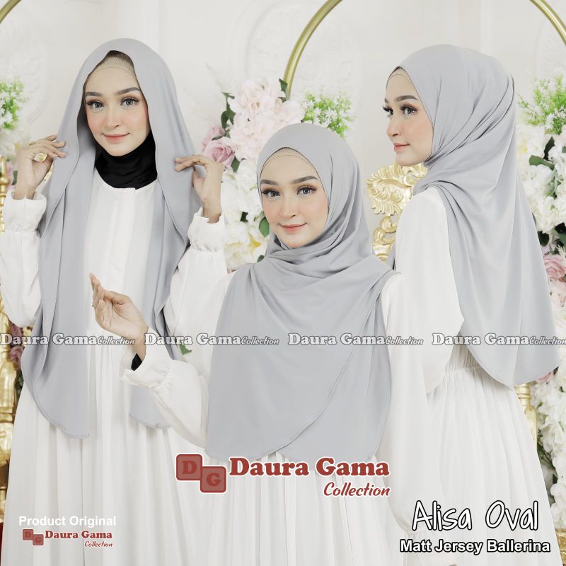 HIJAB/JILBAB, PASHMINA JERSEY ALISA OVAL ORI DAURA GAMA