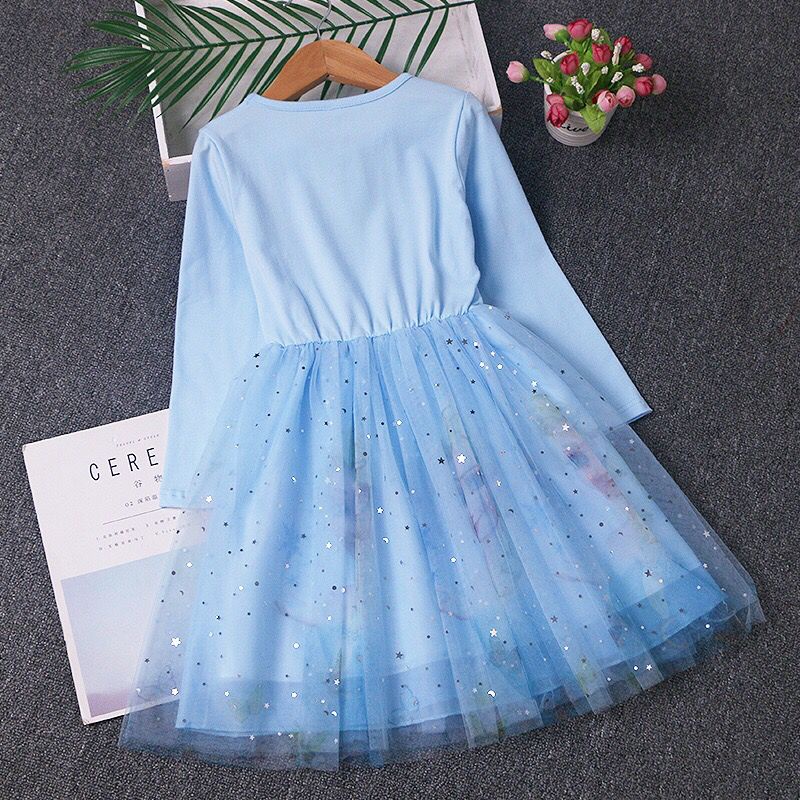 (LOLI-JKT) BD-117 DRESS FROZEN PITA MAGICAL ELSA 100-140