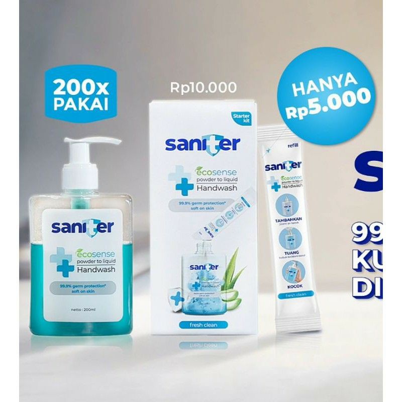 PROMOO saniter powder to Liquid Handwash botol free Refill isi ulang (sabun cuci tangan)