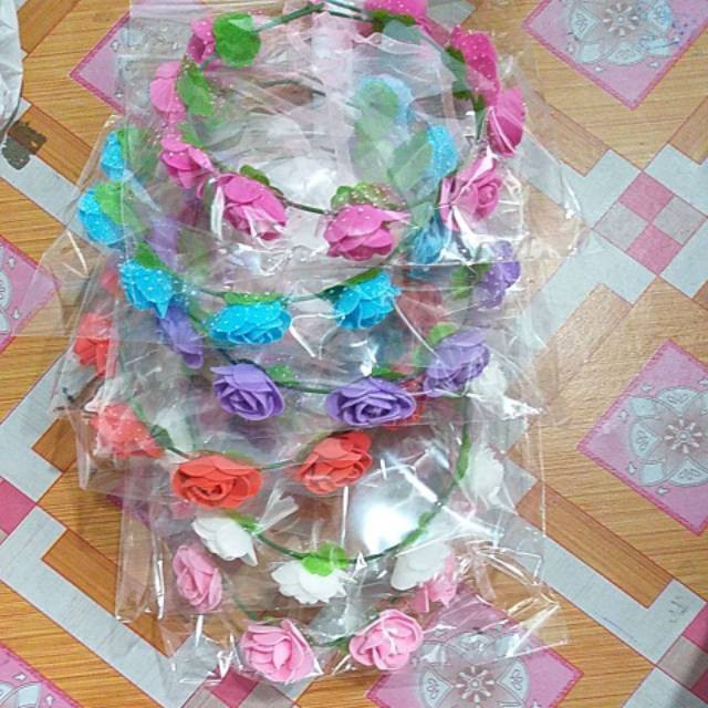 grosir  Mahkota bunga 6 PCS / flower crown/head pieces/bando bunga import.