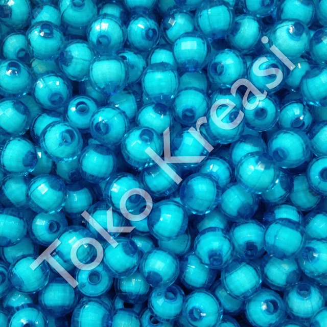 (Per Gram) Mote / Manik Lampion isi 8mm warna biru