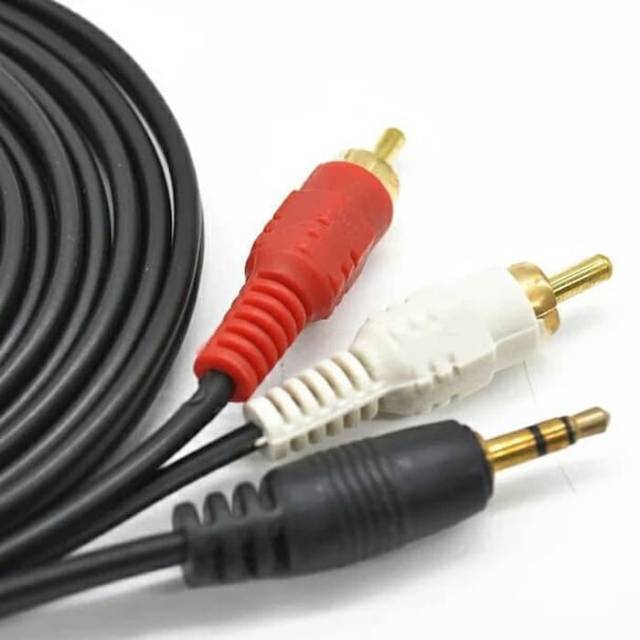 Kabel audio speaker aux 2 in 1 rca colokan ampli tv speker