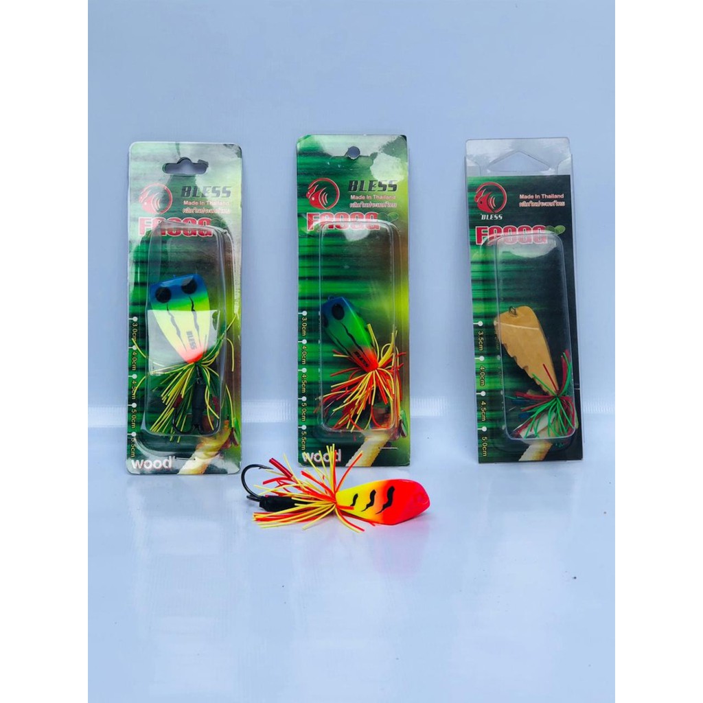 Jump Frog Merk Bless 4cm Thailand Kodok Katak Kayu Siap Strike