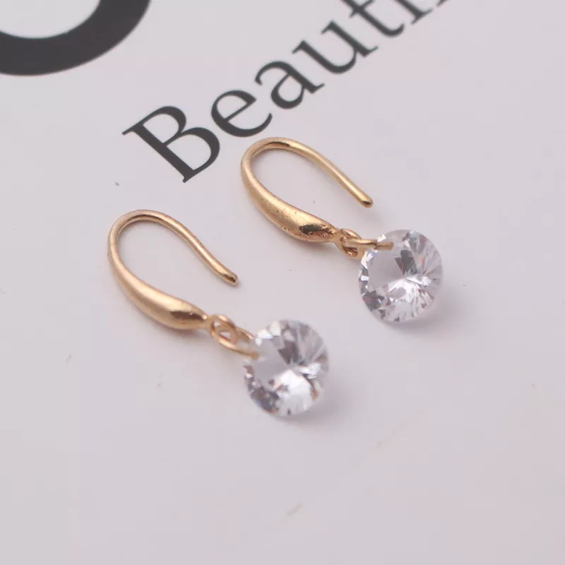 Anting permata Sterling pesta party kondangan wedding import korea murah Shiny