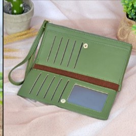 Dompet lipat wanita panjang import no local variasi pita TM-302-A