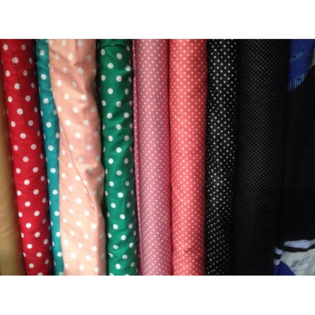 Kain Katun Jepang Motif Polkadot Eceran Meteran Katjep Ori Tokai Shopee Indonesia