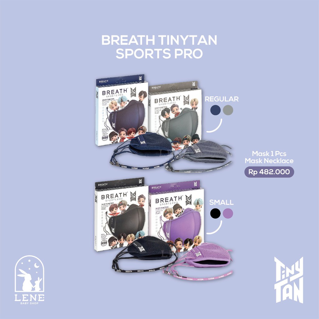 Tiny Tan BTS Breath Sports Pro Mask TinyTan Masker Korea Gowes Lari Golf