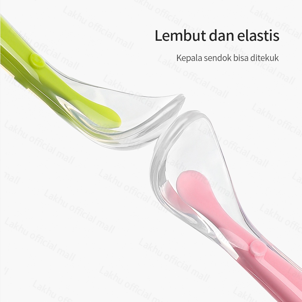 Lakhu spoon silicone baby sendok makan bayi silikon lentur