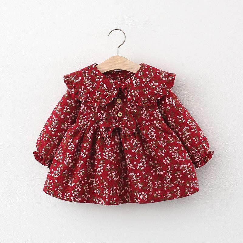 Dress bayi 0-2 tahun AUREL MAROON COKLAT HIJAU / GAUN BAYI baju bayi perempuan KUALITAS IMPORT