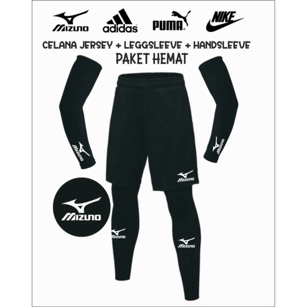 DAN Promo PENDEK PRIA TANGAN MANSET PAKET MANSET Mizuno Murah CELANA KAKI OLAHRAGA -