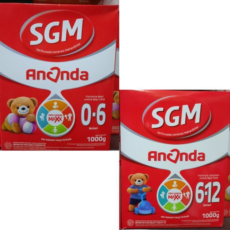 Sgm ananda 0-6 bulan, ananda 6-12 bulan 1000 gr