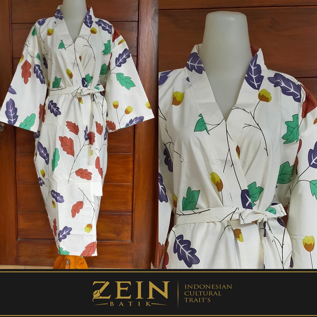 Kimono Batik Cewek Cowok Hotel Spa Tidur Motif Soft Modern LD 130 Panjang 120 Allsize Jumbo