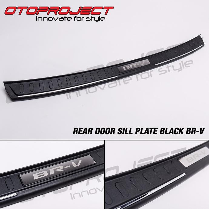 Jual Otoproject Rear Door Sill Plate Black Br V Injection Shopee Indonesia