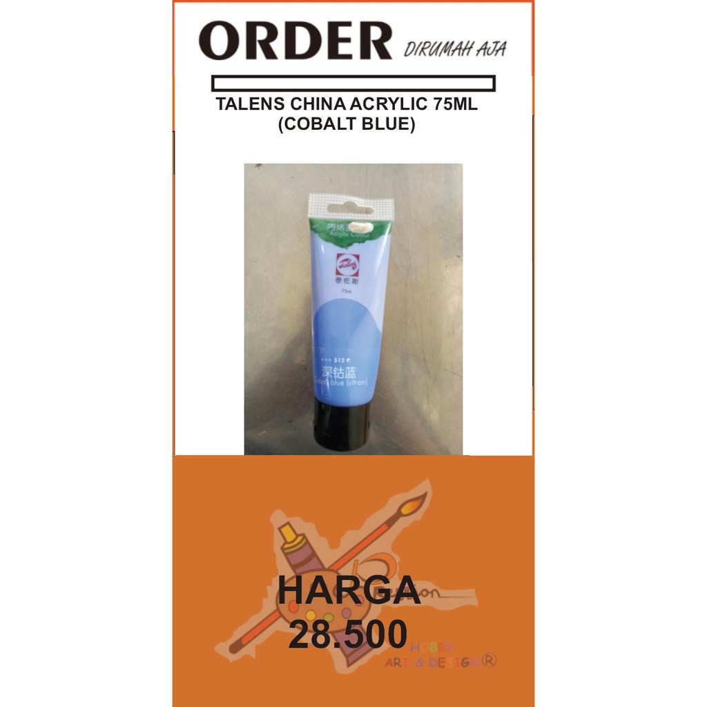 

TALENS CHINA ACRYLIC 75 ML (COBALT BLUE)