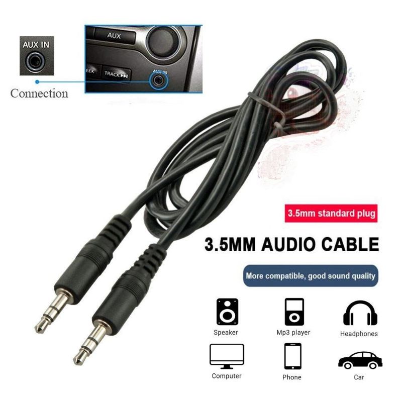 Kabel Aux 1 in 1 aux 2in1 2 in 1 jack audio jack hp ke salon speaker