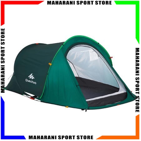 Tenda Camping Anak Quechua 2 Seconds Otomatis Pasang dlm 2 Detik Hijau