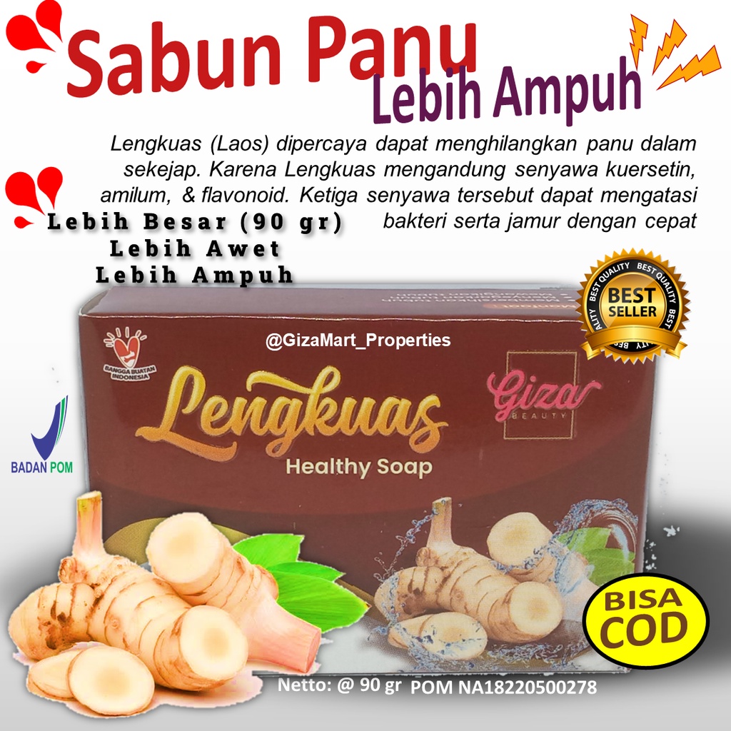 (COD) Sabun Lengkuas Penghilang Panu yang paling Ampuh | Sabun Herbal Lengkuas Giza Beauty