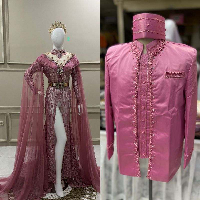 SALEEE GAUN PENGANTIN KEBAYA BEREKOR//GAUN WEDDING AKAD MEWAH FULL PAYET