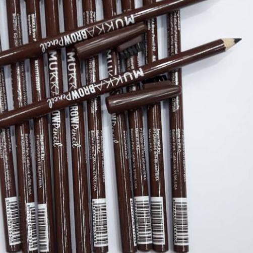 ❆ PENSIL ALIS MUKKA WARNA COKLAT LUSINAN ♣