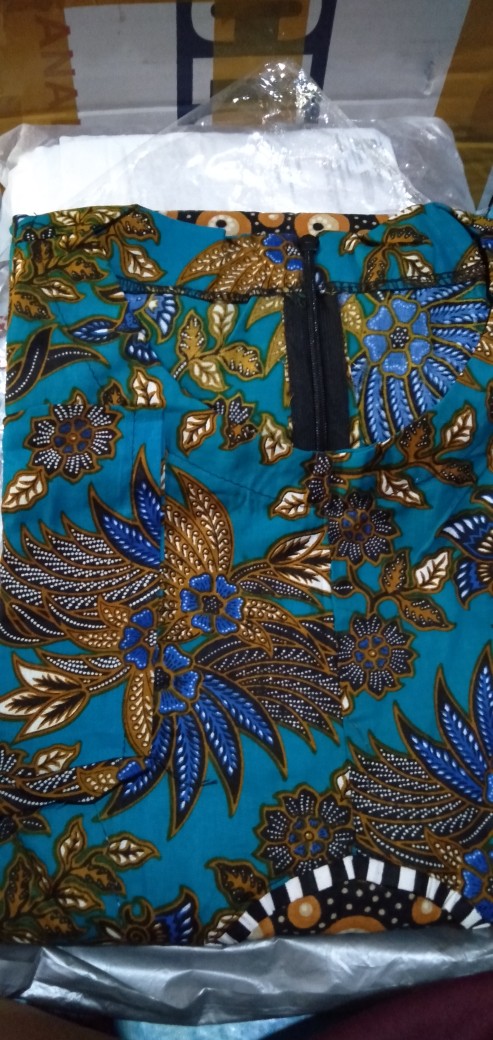 Gamis Batik Modern Murah Katun Halus Kombinasi Truntum, Ori Batik Aksara Pekalongan Big Size Jumbo