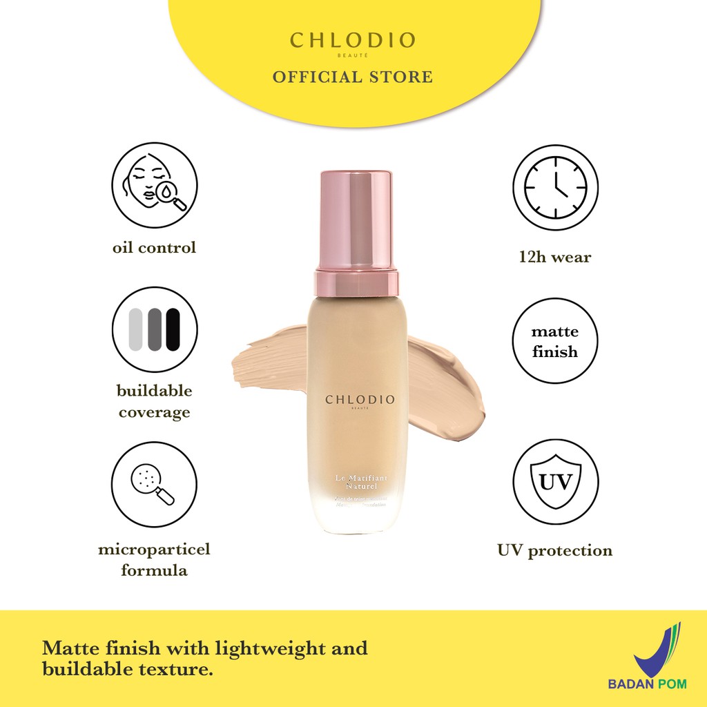 CHLODIO Le Matifiant Naturel Smoothing & Pore Blurring Primer and Mattifying Foundation-03 - Beige