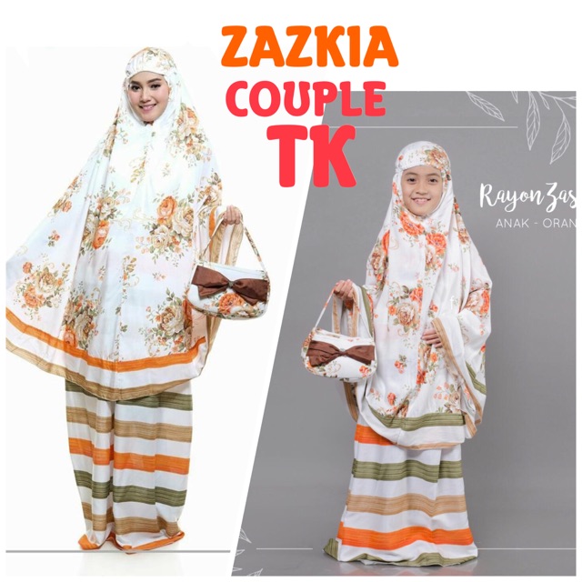 COUPLE BARU Mukena Cantik COUPLE ZAZKIA TK (mom + anak TK)