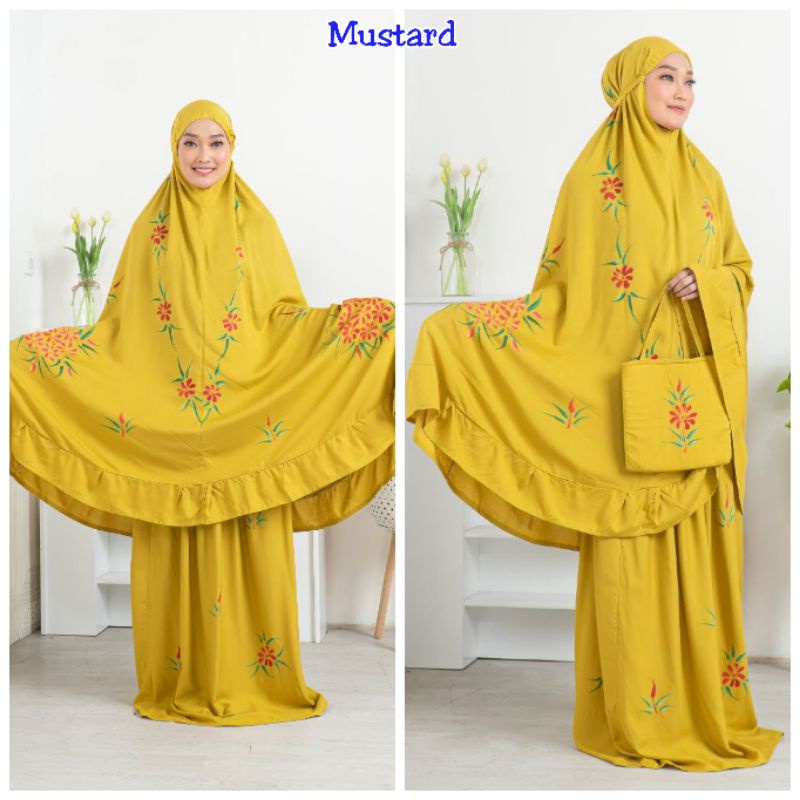 Mukena Bali Lukis Premium Rayon Viscose Super Jumbo