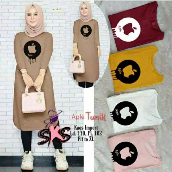 Tunik Baju Apple Tunik Jumbo - Blouse Tunik Atasan - Baju Tunik Modern Kekinian