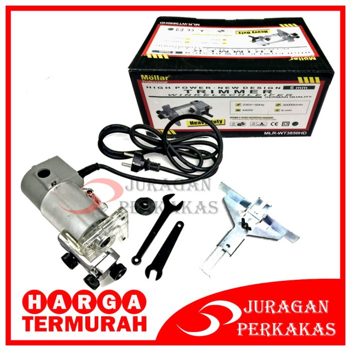MOLLAR WT3850HD MESIN PROFIL KAYU - ROUTER WOOD TRIMER 6 MM
