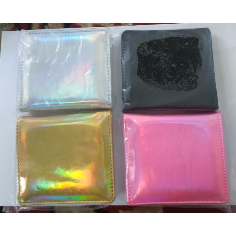 Dompet lipat Premium wanita terbaru HOLOGRAM POCKET dompet kartu holo metalik dompet card holder murah